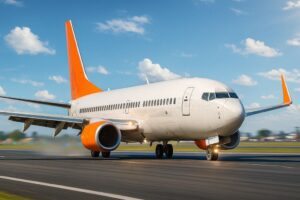 Avião prestes a decolar