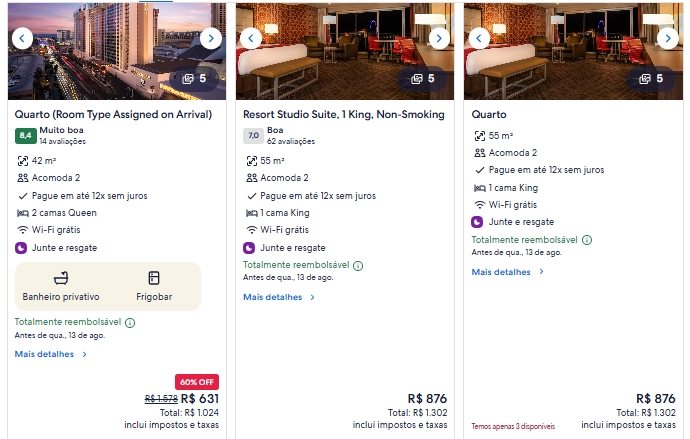 Promoções de hoteis em Las Vegas