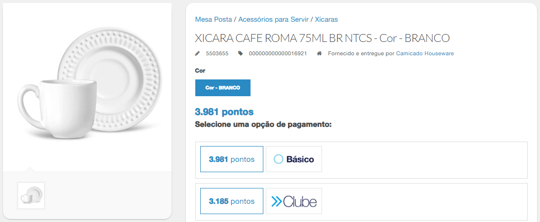 Xícara branca