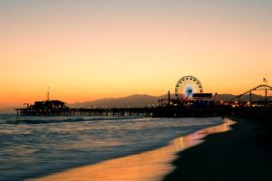 por do sol em santa monica