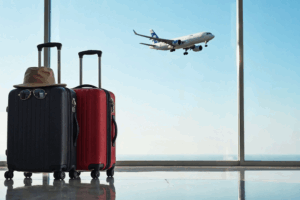 malas de viagem no aeroporto
