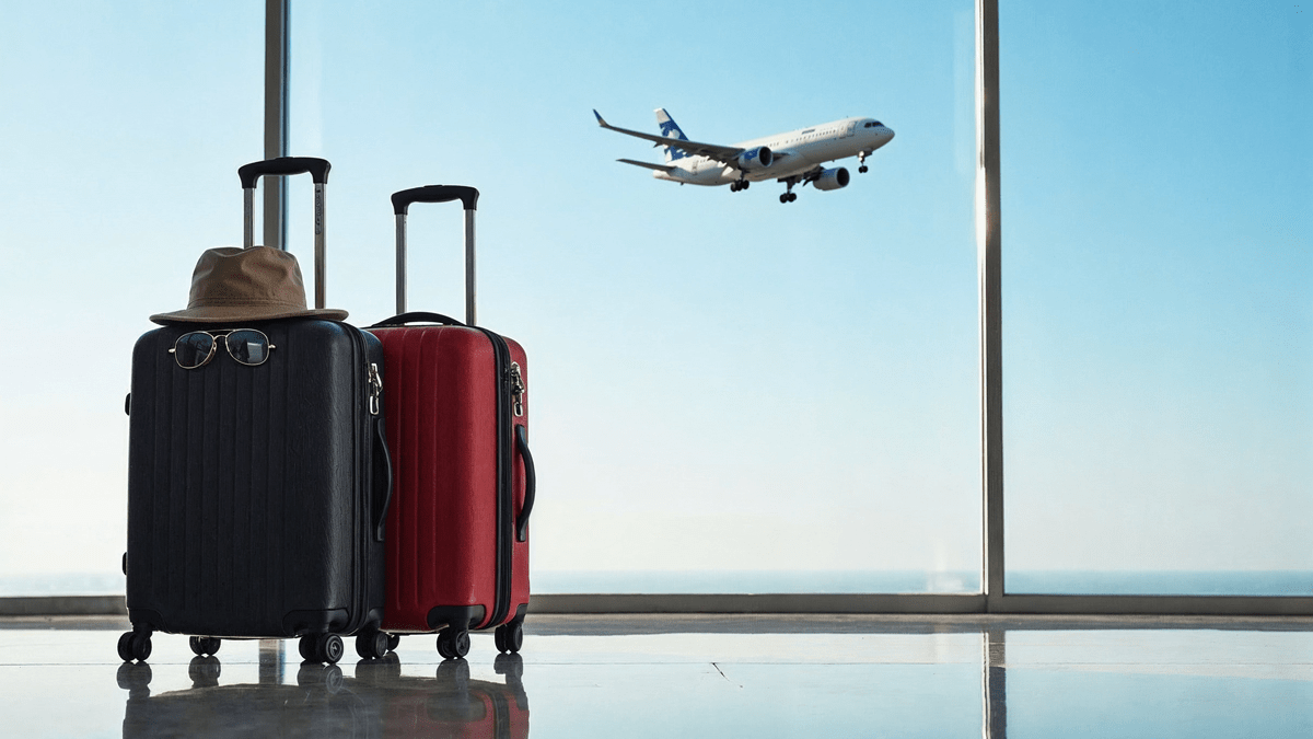 malas de viagem no aeroporto