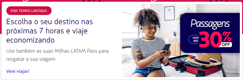 Promoção relâmpago no site da LATAM
