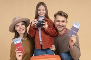 Família pronta para viajar
