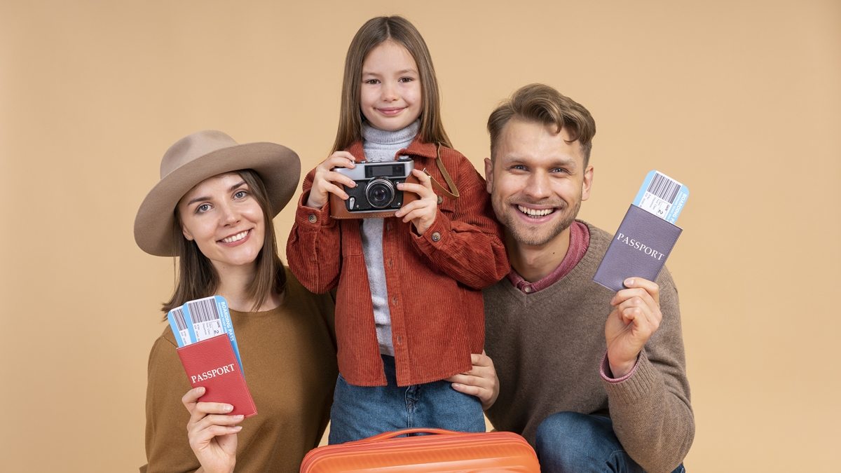 Família pronta para viajar