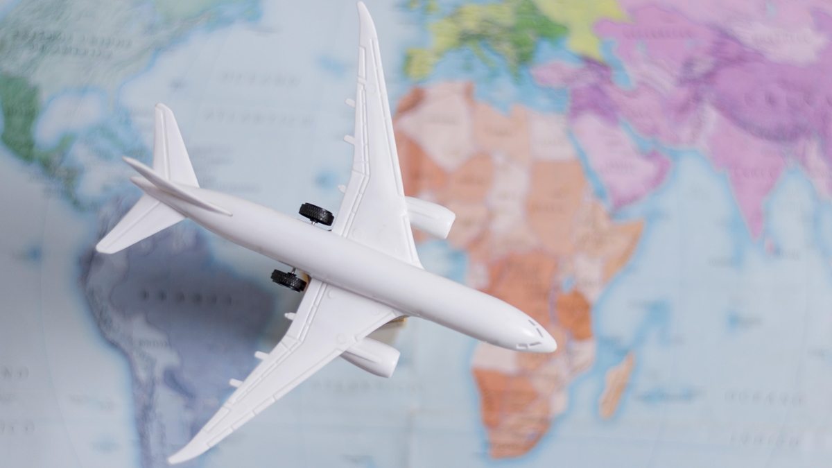 aviao no mapa