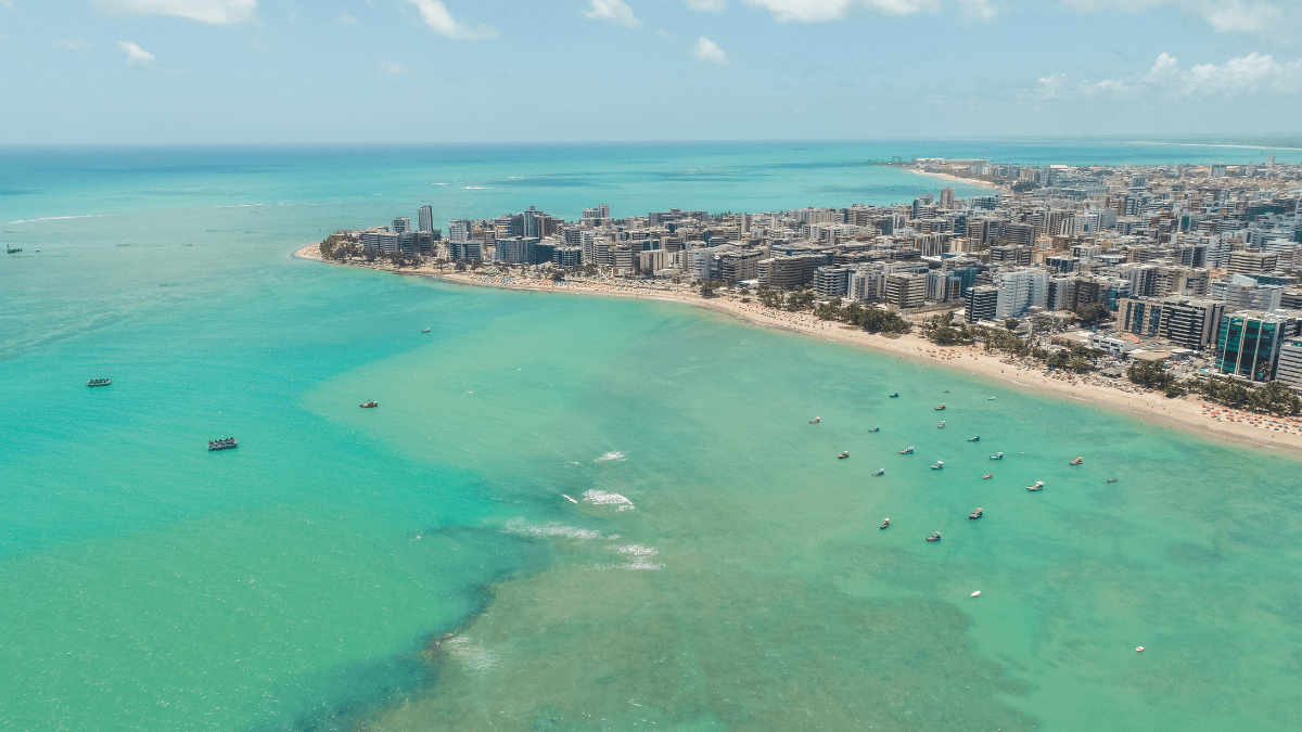 Mar de Maceió em Alagoas