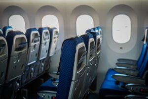 Assentos de um avião