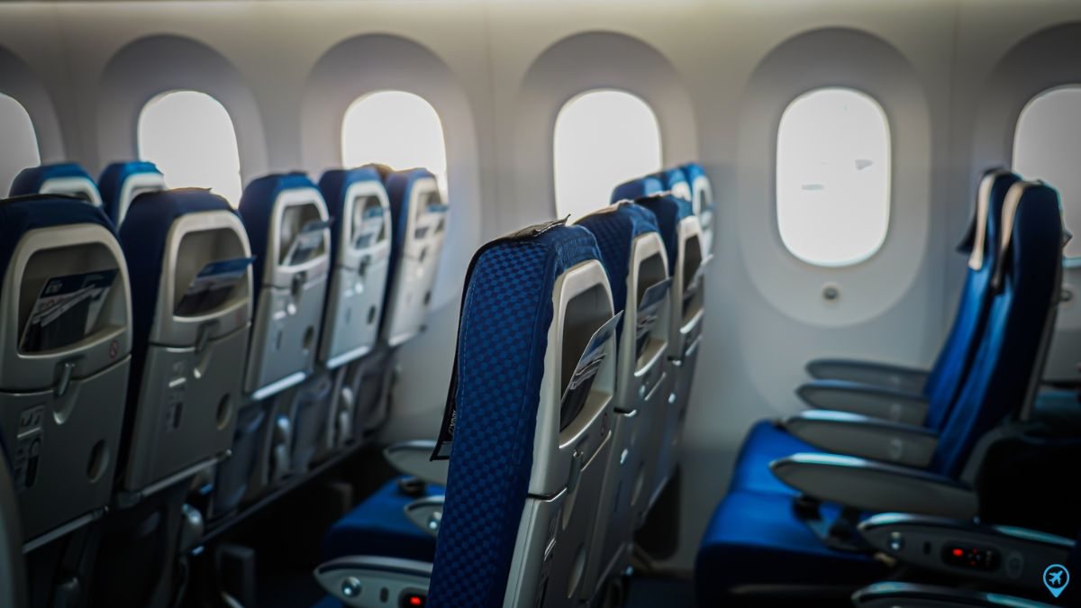 Assentos de um avião
