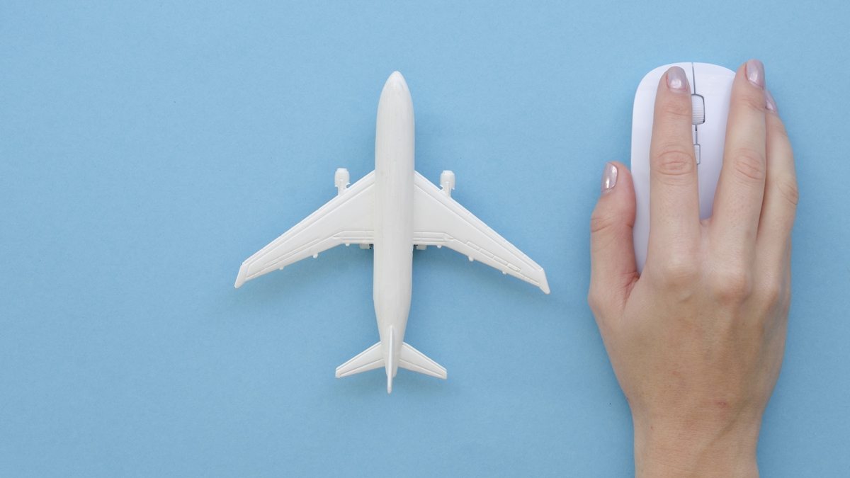 avião e mouse