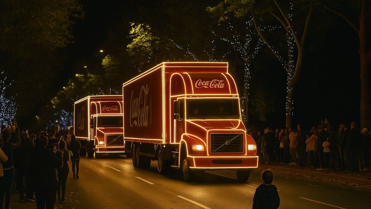Caravana do Natal Coca-Cola caminhões