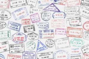 Carimbos de vários países