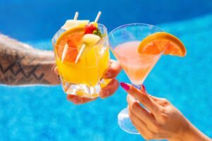 drink na piscina