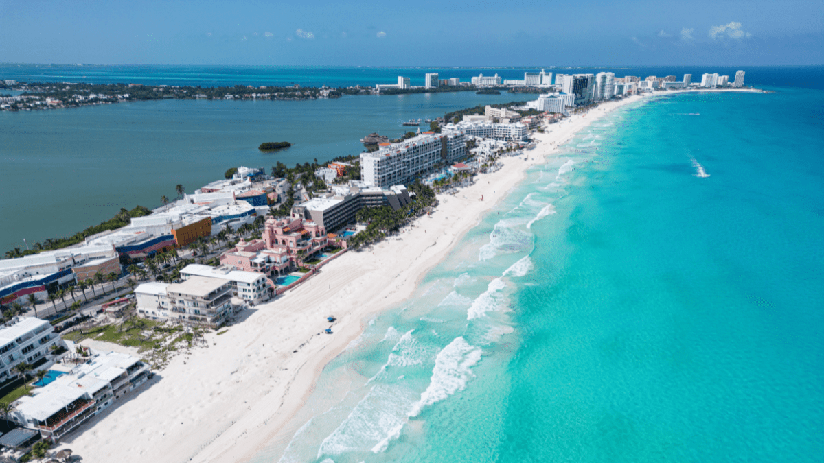 Linda praia de Cancún