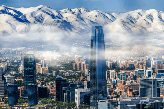 Cidade de Santiago no Chile