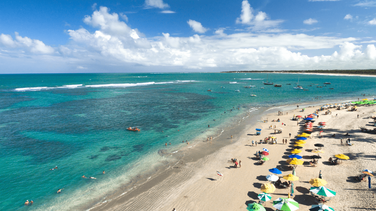 Linda praia no Nordeste do Brasil