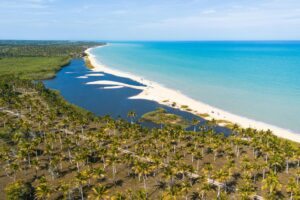 Praia em Porto Seguro na Bahia
