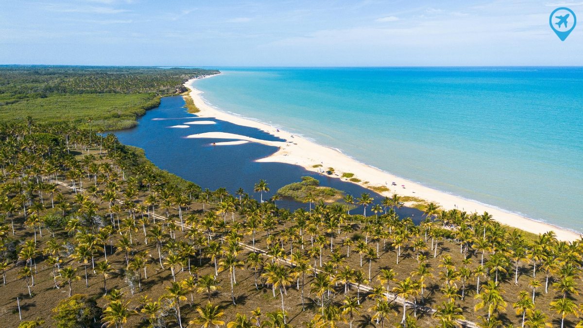 Praia em Porto Seguro na Bahia