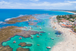 Vista aérea da praia de Porto de Galinhas
