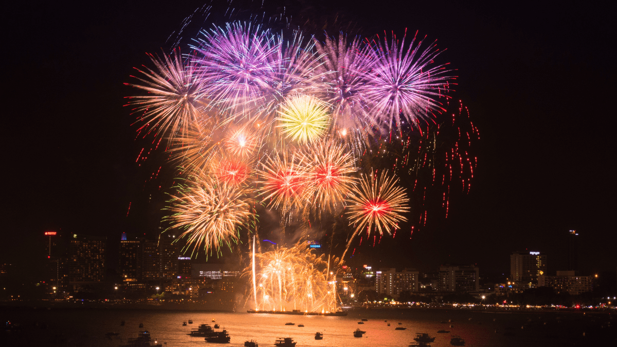 Fogos de artifício no Réveillon