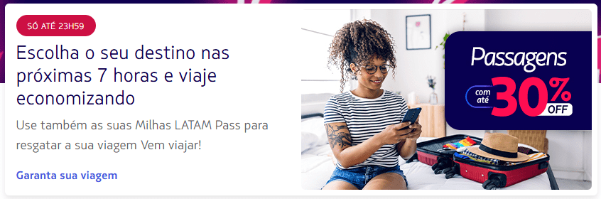 Banner da promoção LATAM