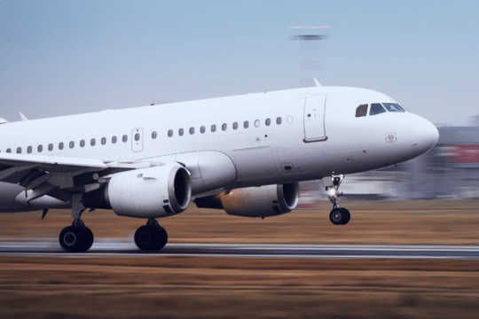 Avião prestes a decolar