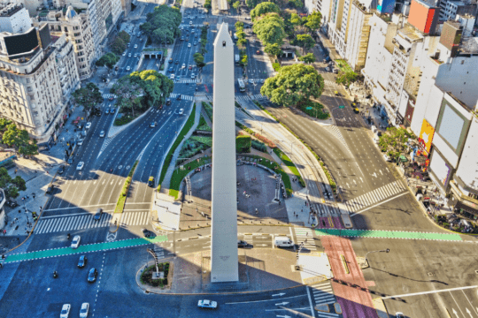 Vista aérea da cidade de Buenos Aires na Argentina