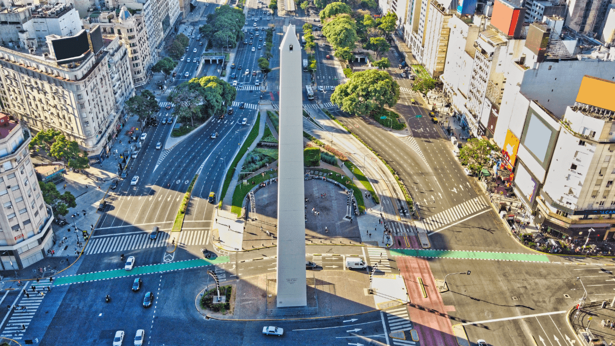 Vista aérea da cidade de Buenos Aires na Argentina