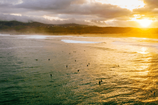 Pôr do sol em praia de Florianópolis - SC