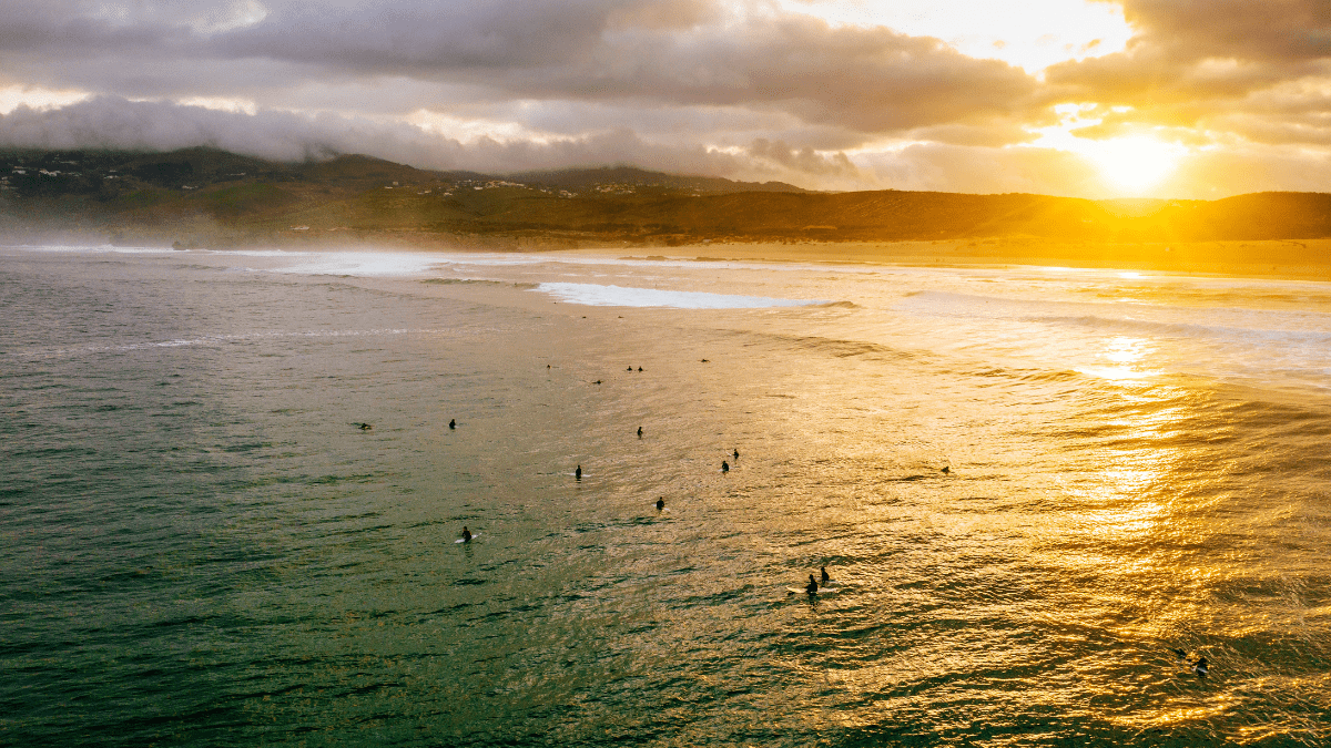 Pôr do sol em praia de Florianópolis - SC