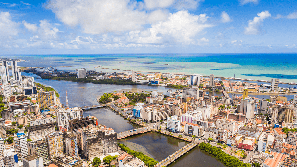 Vista aérea da cidade de Recife - PE