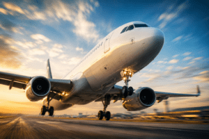 Avião em decolagem